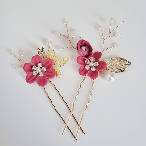 3pcs flower girl Bridal headpiece Comb Pin wedding